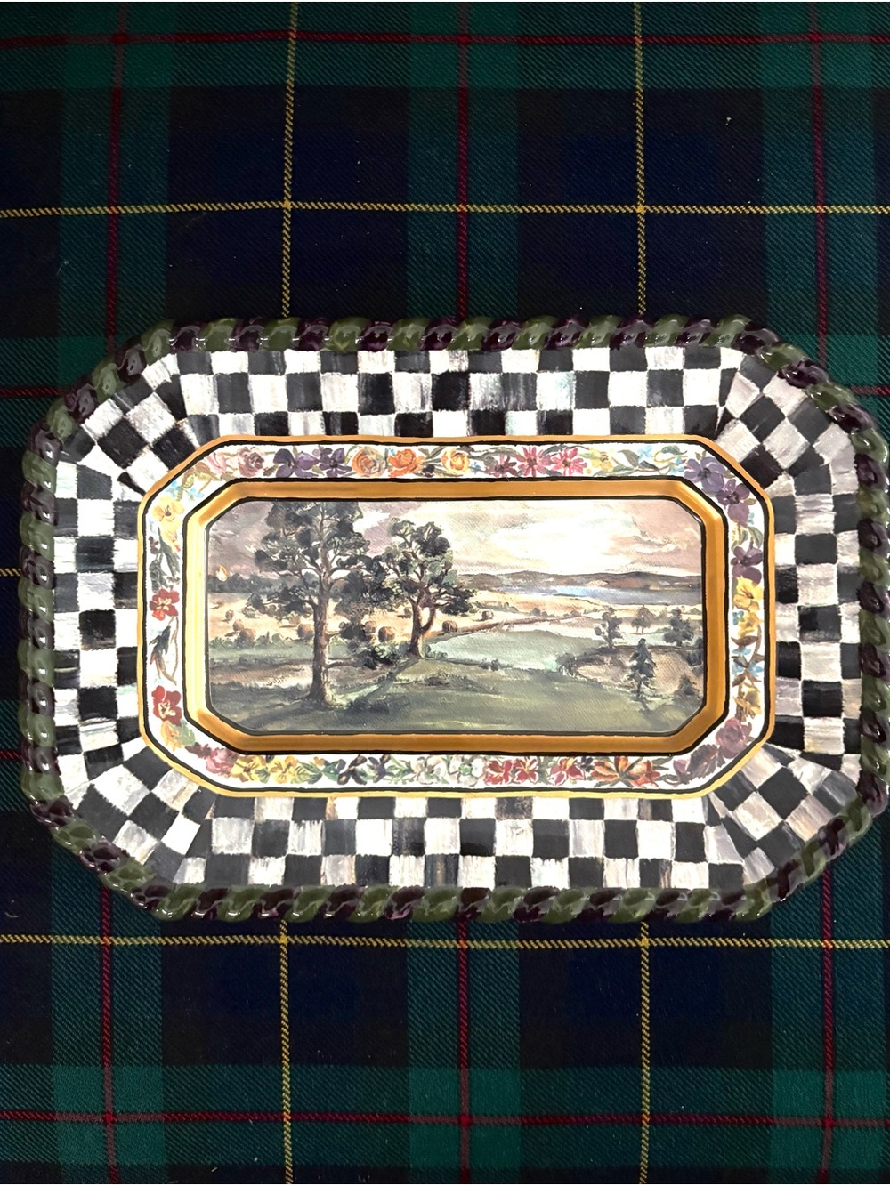 MacKenzie Childs Maclachlan Hors d’Oeuvre Tray circa 1990 MINT